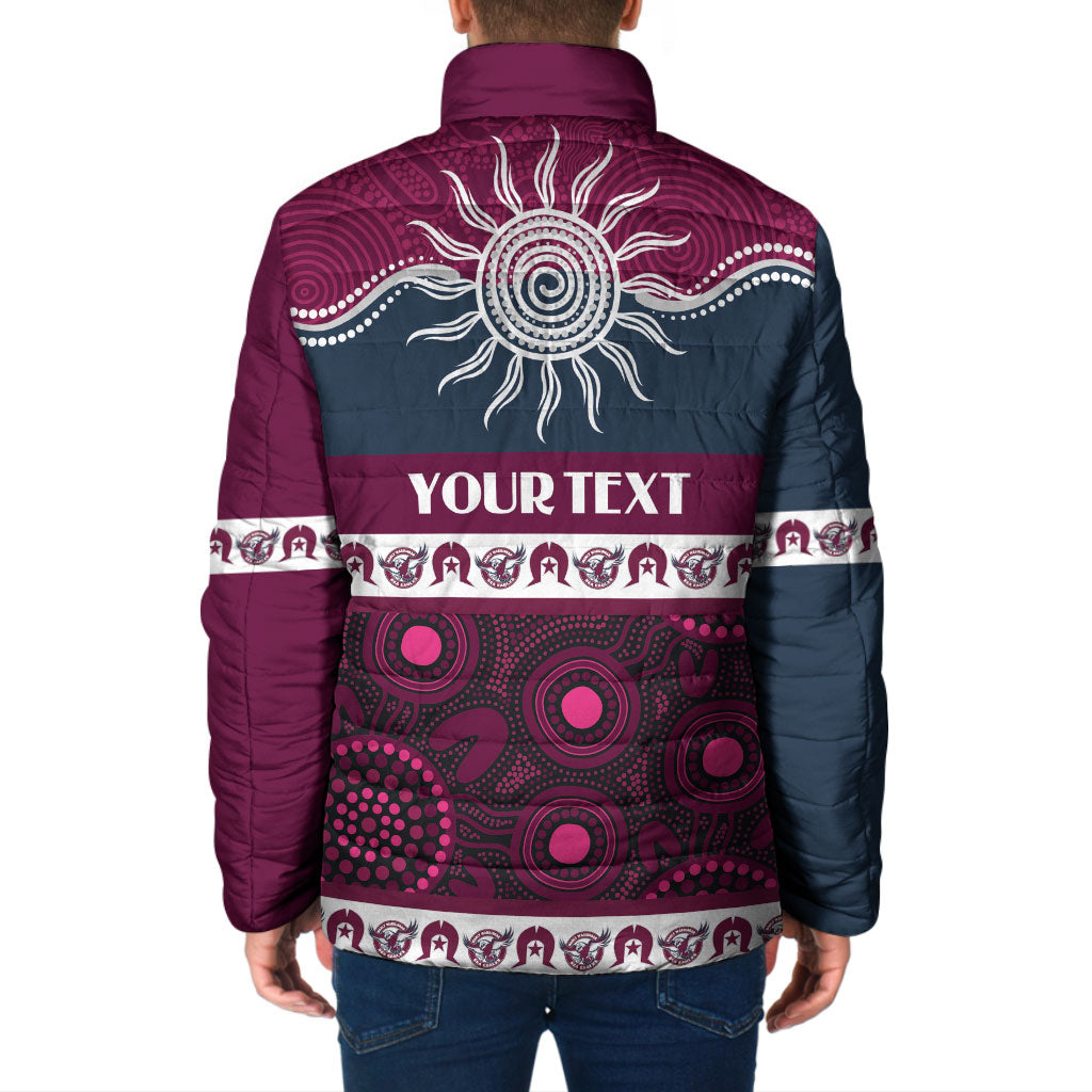 Sea Eagles NAIDOC Week Personalised Padded Jacket Aboriginal Torres Strait Islanders Vibe