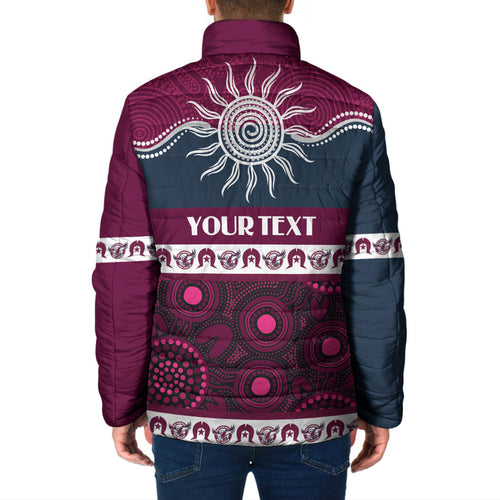 Sea Eagles NAIDOC Week Personalised Padded Jacket Aboriginal Torres Strait Islanders Vibe