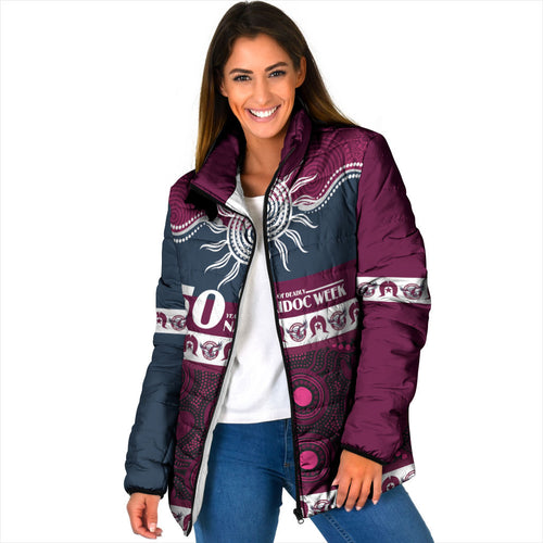 Sea Eagles NAIDOC Week Personalised Padded Jacket Aboriginal Torres Strait Islanders Vibe