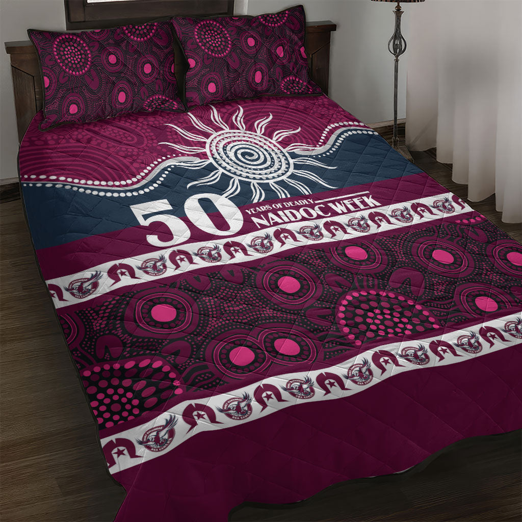 Sea Eagles NAIDOC Week Quilt Bed Set Aboriginal Torres Strait Islanders Vibe