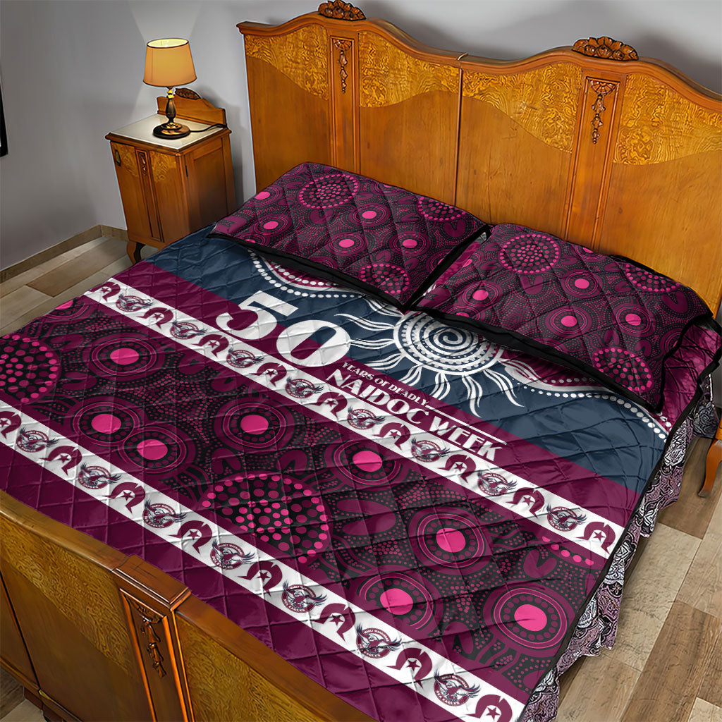 Sea Eagles NAIDOC Week Quilt Bed Set Aboriginal Torres Strait Islanders Vibe