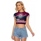 Sea Eagles NAIDOC Week Personalised Raglan Cropped T Shirt Aboriginal Torres Strait Islanders Vibe