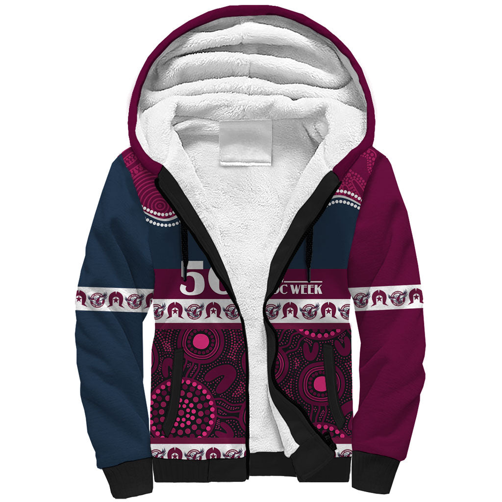 Sea Eagles NAIDOC Week Personalised Sherpa Hoodie Aboriginal Torres Strait Islanders Vibe