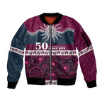 Sea Eagles NAIDOC Week Personalised Sleeve Zip Bomber Jacket Aboriginal Torres Strait Islanders Vibe