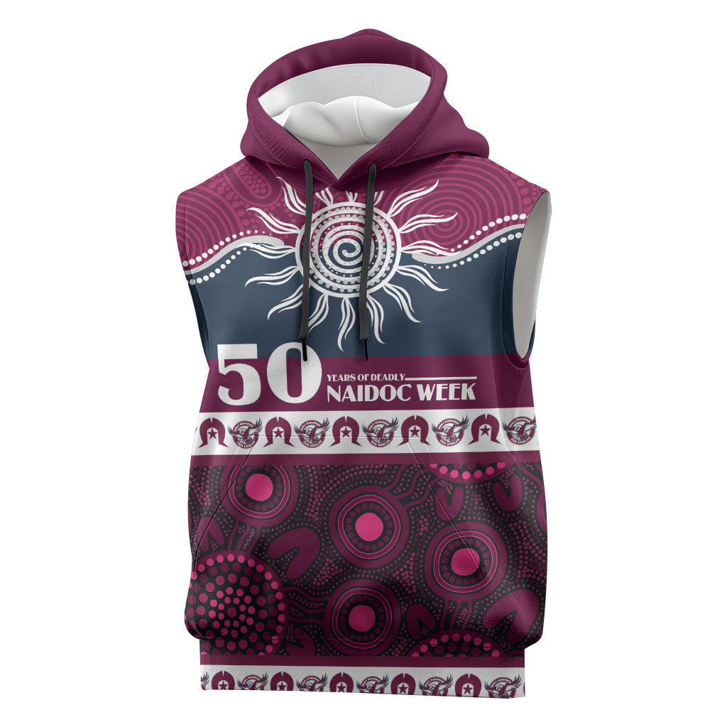 Sea Eagles NAIDOC Week Personalised Sleeveless Hoodie Aboriginal Torres Strait Islanders Vibe