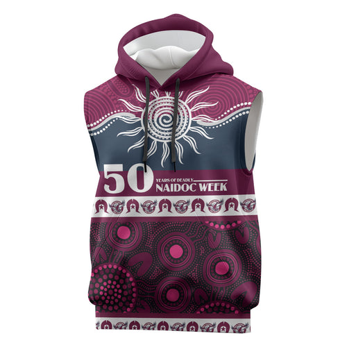 Sea Eagles NAIDOC Week Personalised Sleeveless Hoodie Aboriginal Torres Strait Islanders Vibe