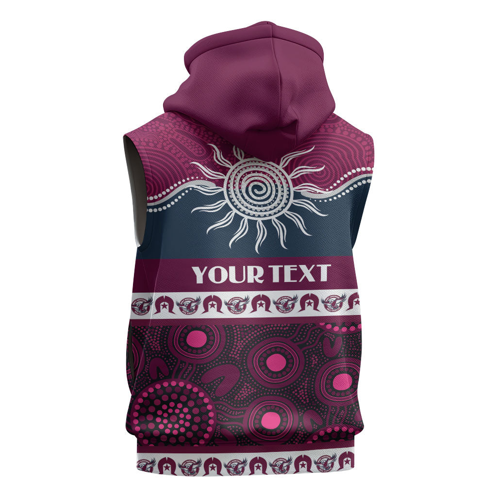Sea Eagles NAIDOC Week Personalised Sleeveless Hoodie Aboriginal Torres Strait Islanders Vibe