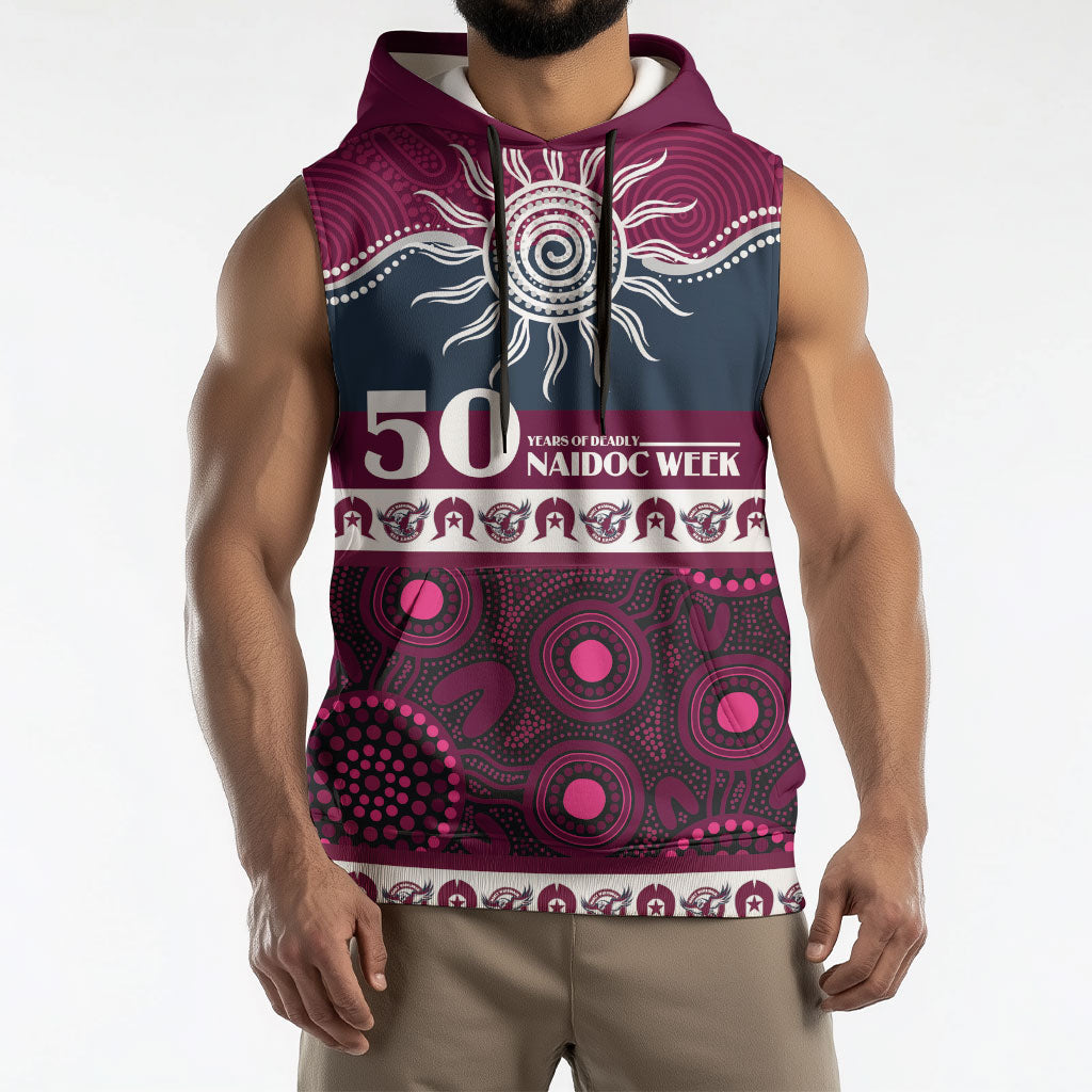 Sea Eagles NAIDOC Week Personalised Sleeveless Hoodie Aboriginal Torres Strait Islanders Vibe