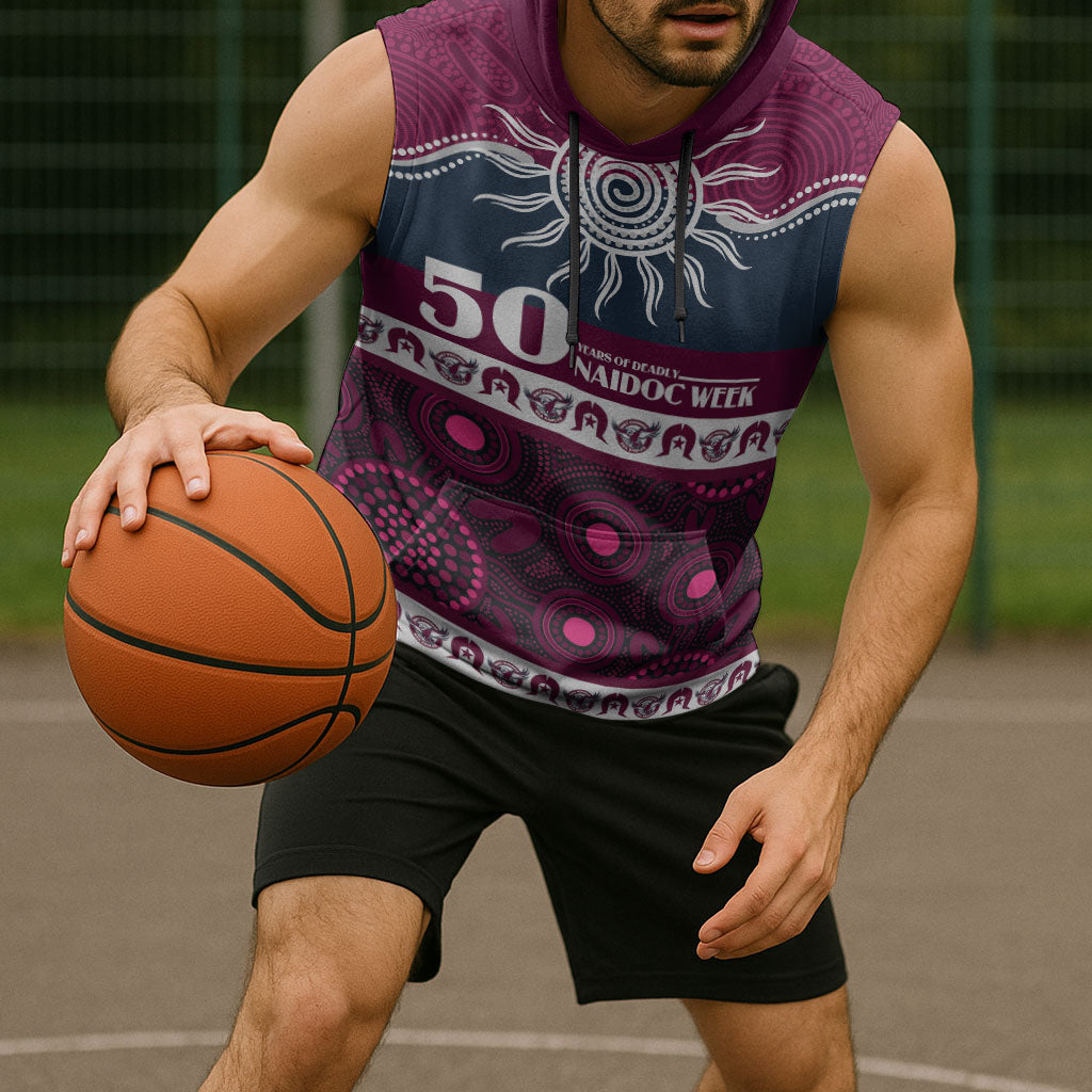 Sea Eagles NAIDOC Week Personalised Sleeveless Hoodie Aboriginal Torres Strait Islanders Vibe