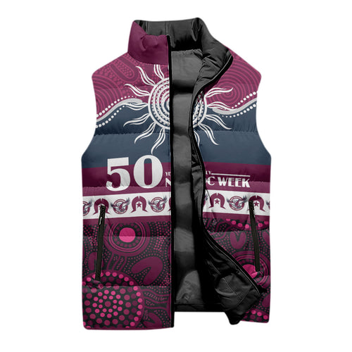 Sea Eagles NAIDOC Week Personalised Sleeveless Puffer Jacket Aboriginal Torres Strait Islanders Vibe