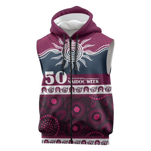 Sea Eagles NAIDOC Week Personalised Sleeveless Zip Hoodie Aboriginal Torres Strait Islanders Vibe