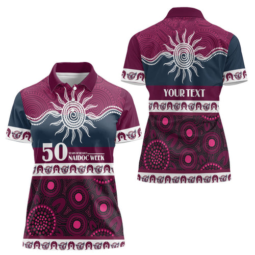 Sea Eagles NAIDOC Week Personalised Women Polo Shirt Aboriginal Torres Strait Islanders Vibe