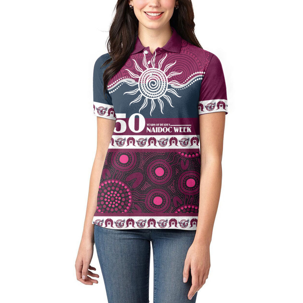 Sea Eagles NAIDOC Week Personalised Women Polo Shirt Aboriginal Torres Strait Islanders Vibe