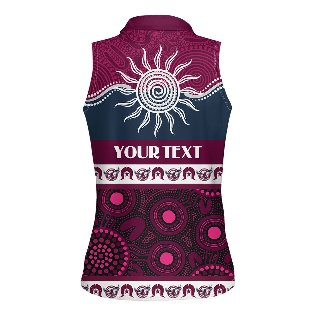 Sea Eagles NAIDOC Week Personalised Women Sleeveless Polo Shirt Aboriginal Torres Strait Islanders Vibe