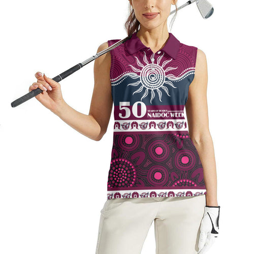 Sea Eagles NAIDOC Week Personalised Women Sleeveless Polo Shirt Aboriginal Torres Strait Islanders Vibe