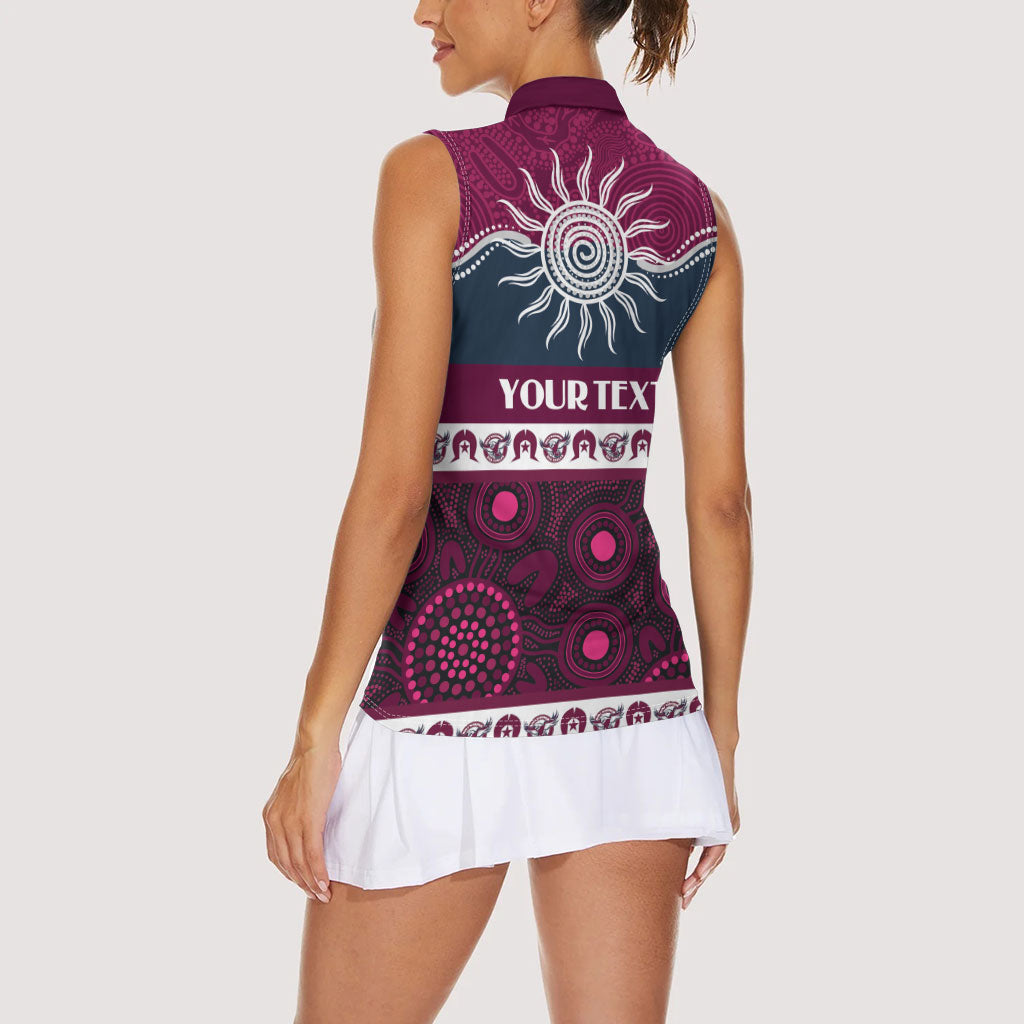 Sea Eagles NAIDOC Week Personalised Women Sleeveless Polo Shirt Aboriginal Torres Strait Islanders Vibe