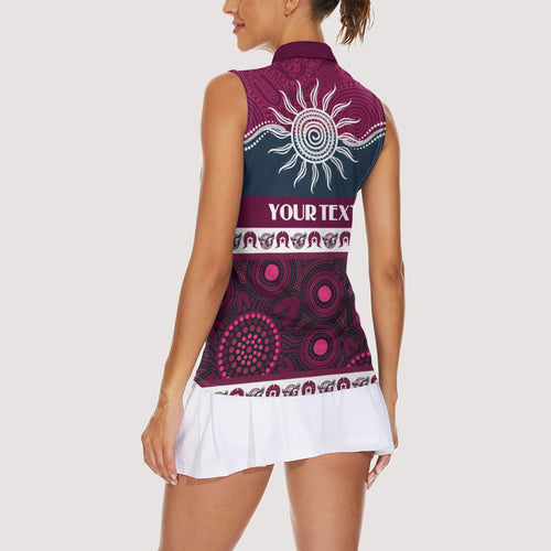 Sea Eagles NAIDOC Week Personalised Women Sleeveless Polo Shirt Aboriginal Torres Strait Islanders Vibe