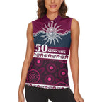Sea Eagles NAIDOC Week Personalised Women Sleeveless Polo Shirt Aboriginal Torres Strait Islanders Vibe