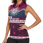Sea Eagles NAIDOC Week Personalised Women Sleeveless Polo Shirt Aboriginal Torres Strait Islanders Vibe