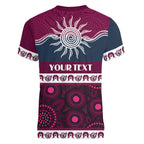Sea Eagles NAIDOC Week Personalised Women V-Neck T-Shirt Aboriginal Torres Strait Islanders Vibe
