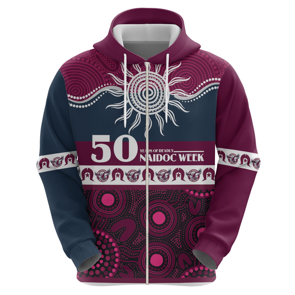 Sea Eagles NAIDOC Week Personalised Zip Hoodie Aboriginal Torres Strait Islanders Vibe