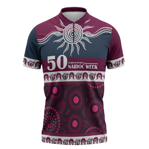 Sea Eagles NAIDOC Week Personalised Zipper Polo Shirt Aboriginal Torres Strait Islanders Vibe