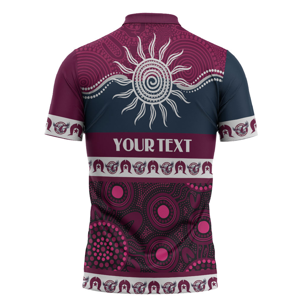 Sea Eagles NAIDOC Week Personalised Zipper Polo Shirt Aboriginal Torres Strait Islanders Vibe