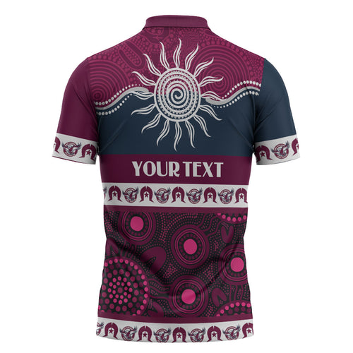 Sea Eagles NAIDOC Week Personalised Zipper Polo Shirt Aboriginal Torres Strait Islanders Vibe