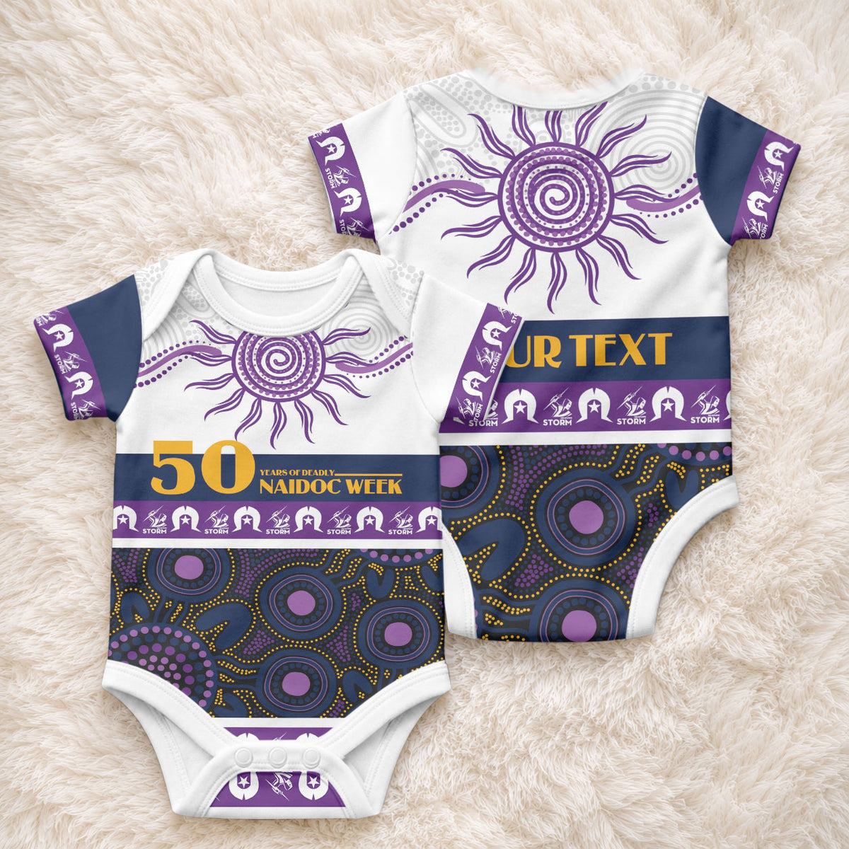 Storm NAIDOC Week Personalised Baby Onesie Aboriginal Torres Strait Islanders Vibe