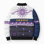Storm NAIDOC Week Personalised Bomber Puffer Jacket Aboriginal Torres Strait Islanders Vibe