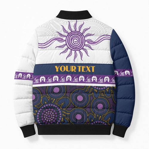 Storm NAIDOC Week Personalised Bomber Puffer Jacket Aboriginal Torres Strait Islanders Vibe