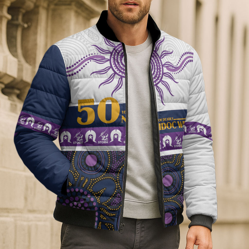 Storm NAIDOC Week Personalised Bomber Puffer Jacket Aboriginal Torres Strait Islanders Vibe