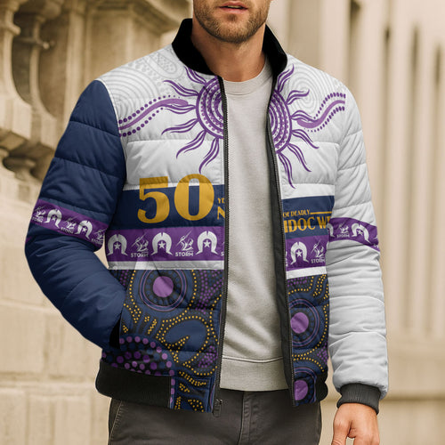 Storm NAIDOC Week Personalised Bomber Puffer Jacket Aboriginal Torres Strait Islanders Vibe