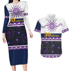 Storm NAIDOC Week Personalised Couples Matching Long Sleeve Bodycon Dress and Hawaiian Shirt Aboriginal Torres Strait Islanders Vibe