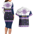 Storm NAIDOC Week Personalised Couples Matching Long Sleeve Bodycon Dress and Hawaiian Shirt Aboriginal Torres Strait Islanders Vibe