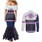Storm NAIDOC Week Personalised Couples Matching Mermaid Dress and Long Sleeve Button Shirt Aboriginal Torres Strait Islanders Vibe