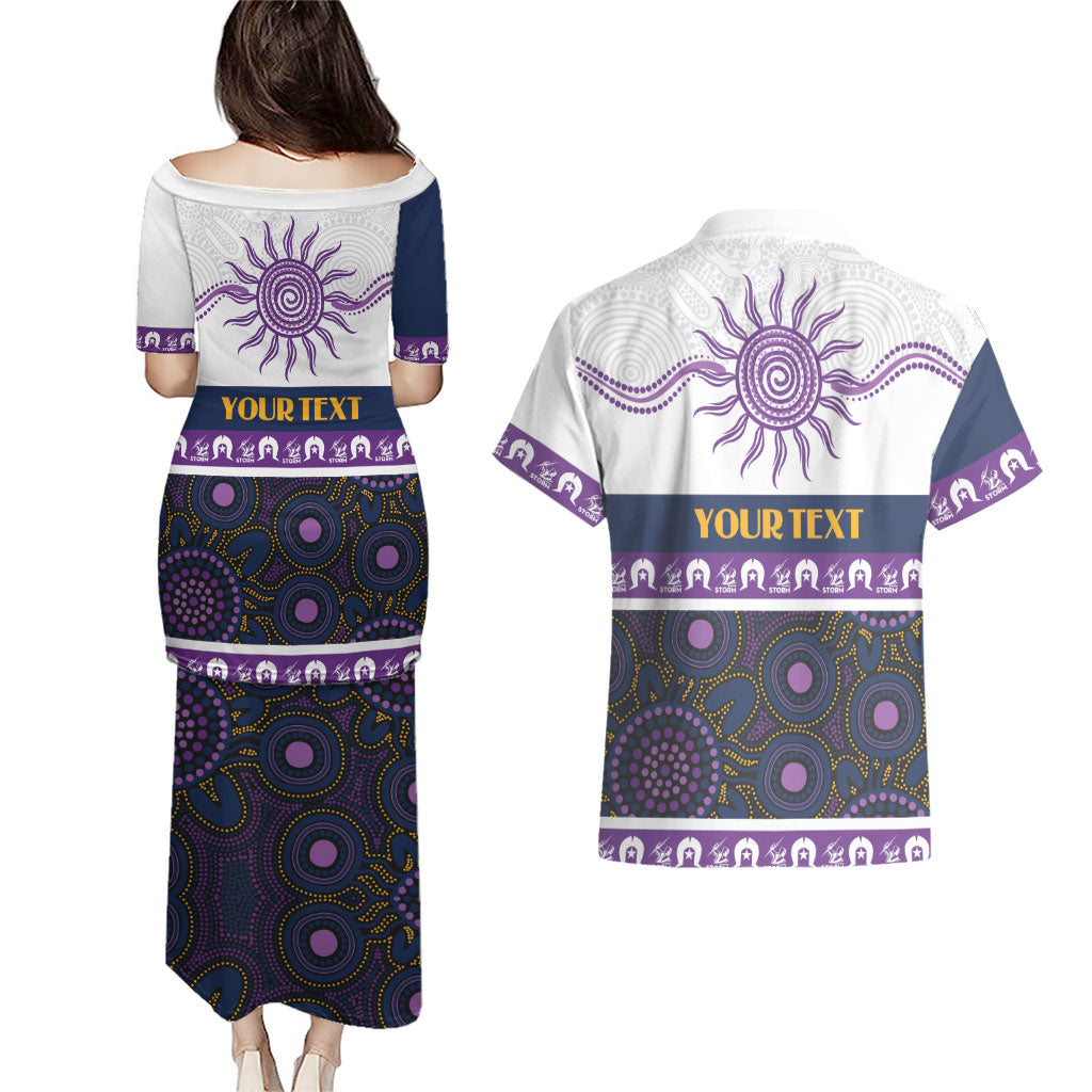 Storm NAIDOC Week Personalised Couples Matching Puletasi and Hawaiian Shirt Aboriginal Torres Strait Islanders Vibe