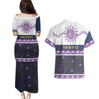 Storm NAIDOC Week Personalised Couples Matching Puletasi and Hawaiian Shirt Aboriginal Torres Strait Islanders Vibe