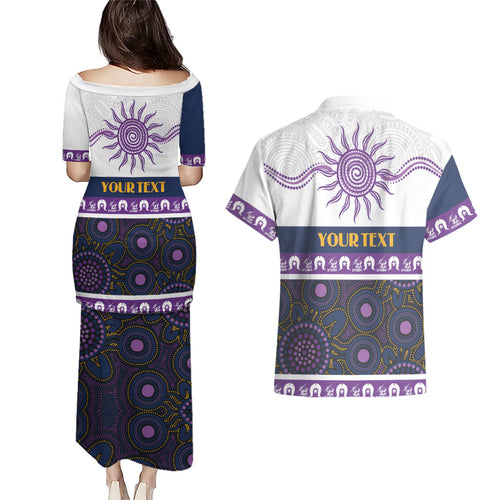Storm NAIDOC Week Personalised Couples Matching Puletasi and Hawaiian Shirt Aboriginal Torres Strait Islanders Vibe