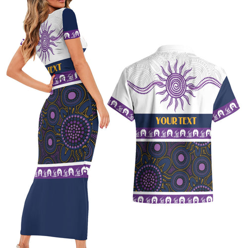 Storm NAIDOC Week Personalised Couples Matching Short Sleeve Bodycon Dress and Hawaiian Shirt Aboriginal Torres Strait Islanders Vibe