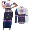 Storm NAIDOC Week Personalised Couples Matching Short Sleeve Bodycon Dress and Long Sleeve Button Shirt Aboriginal Torres Strait Islanders Vibe