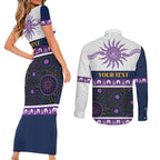 Storm NAIDOC Week Personalised Couples Matching Short Sleeve Bodycon Dress and Long Sleeve Button Shirt Aboriginal Torres Strait Islanders Vibe