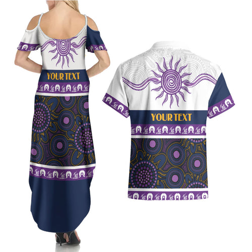 Storm NAIDOC Week Personalised Couples Matching Summer Maxi Dress and Hawaiian Shirt Aboriginal Torres Strait Islanders Vibe