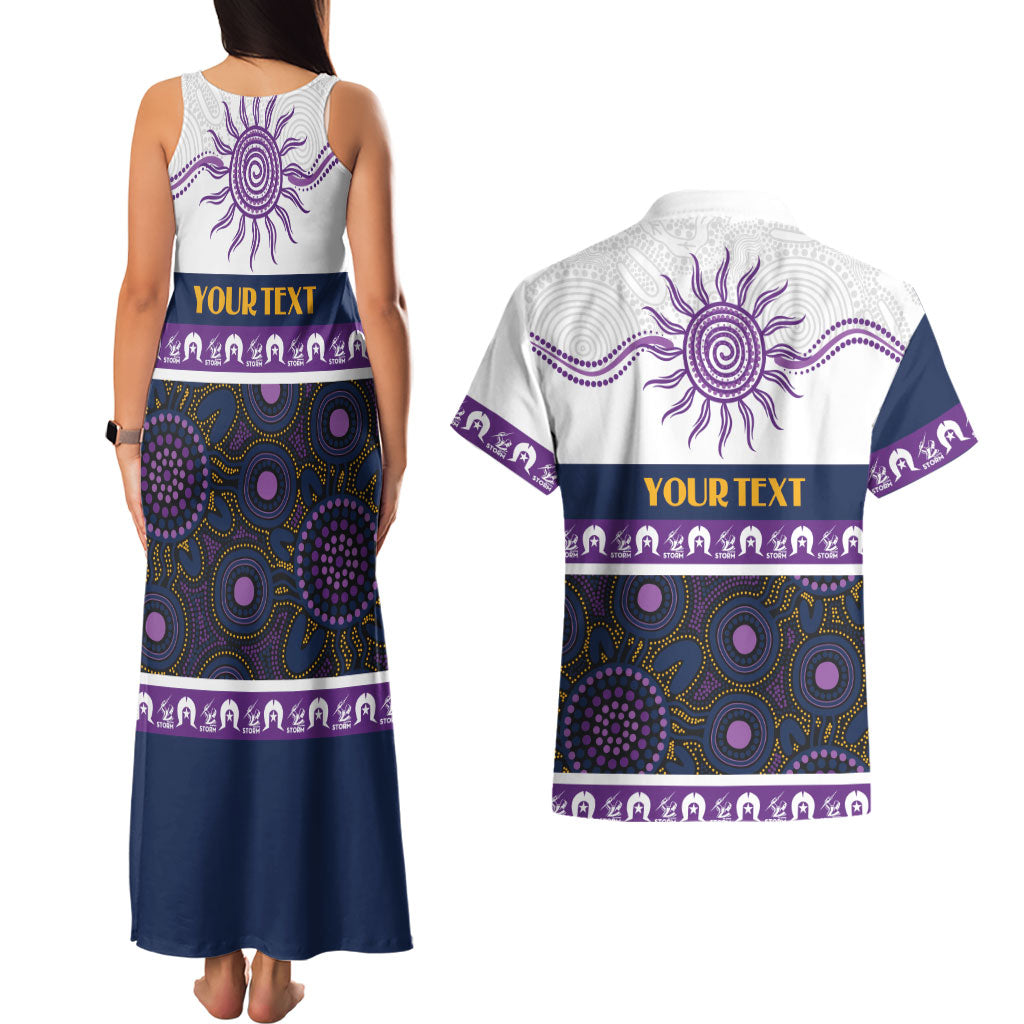 Storm NAIDOC Week Personalised Couples Matching Tank Maxi Dress and Hawaiian Shirt Aboriginal Torres Strait Islanders Vibe