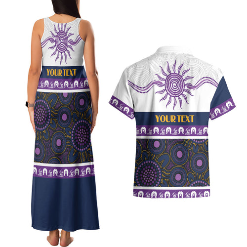 Storm NAIDOC Week Personalised Couples Matching Tank Maxi Dress and Hawaiian Shirt Aboriginal Torres Strait Islanders Vibe