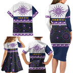 Storm NAIDOC Week Personalised Family Matching Long Sleeve Bodycon Dress and Hawaiian Shirt Aboriginal Torres Strait Islanders Vibe