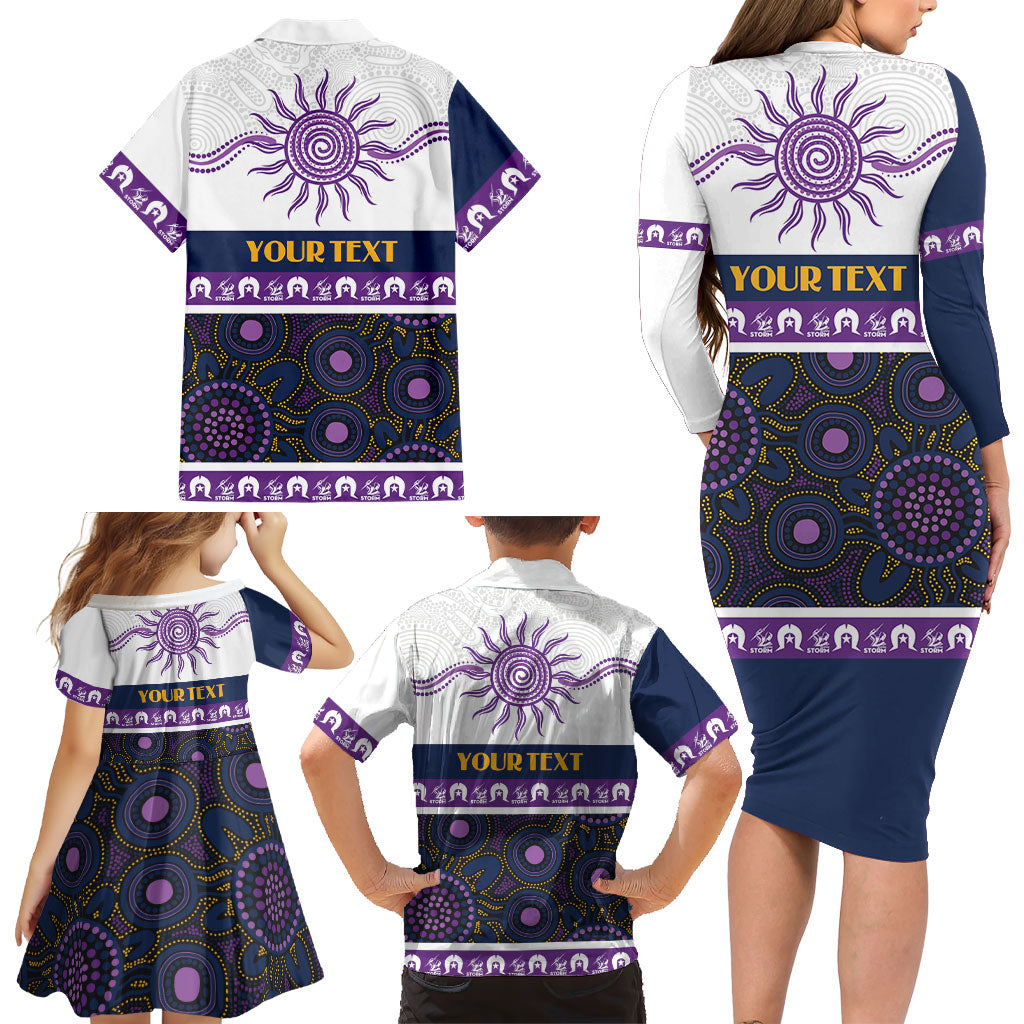 Storm NAIDOC Week Personalised Family Matching Long Sleeve Bodycon Dress and Hawaiian Shirt Aboriginal Torres Strait Islanders Vibe