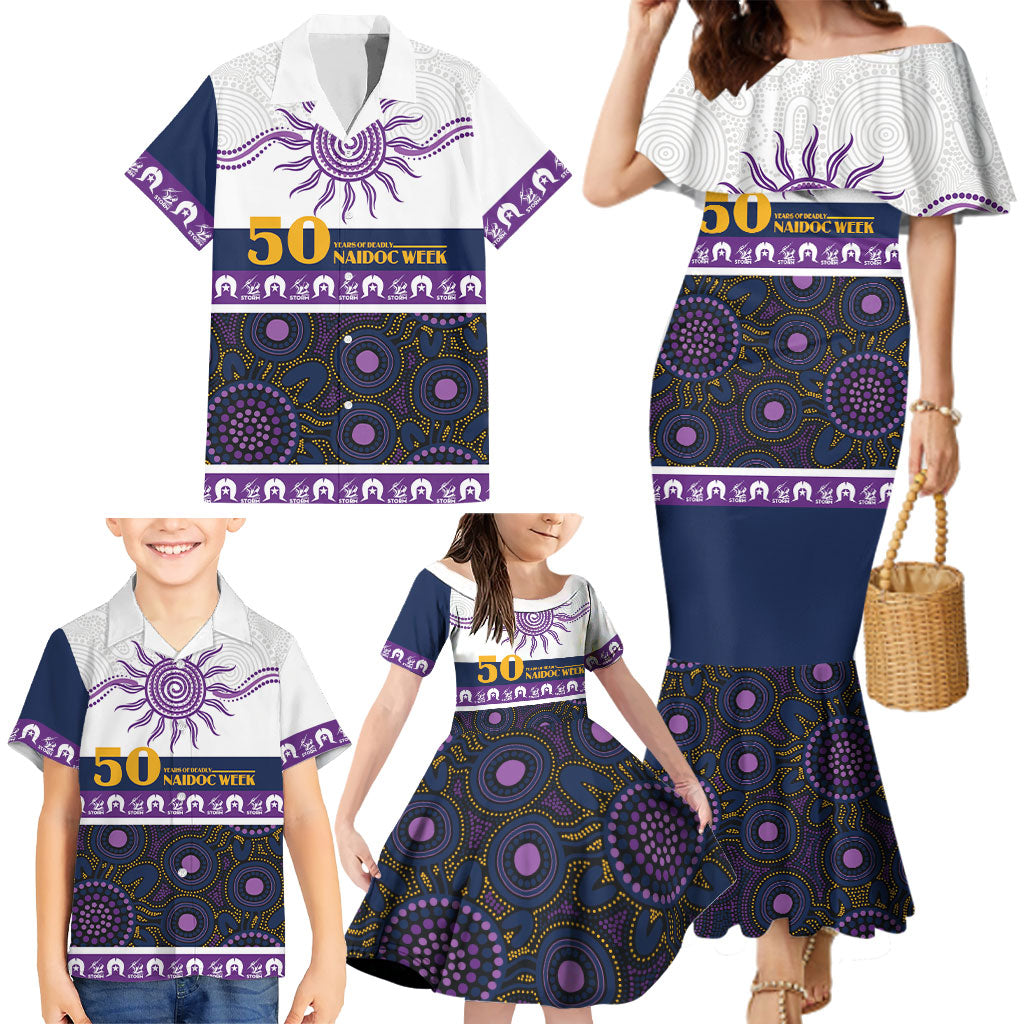 Storm NAIDOC Week Personalised Family Matching Mermaid Dress and Hawaiian Shirt Aboriginal Torres Strait Islanders Vibe