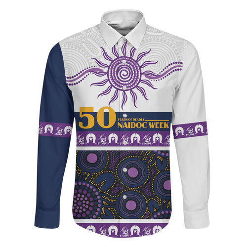 Storm NAIDOC Week Personalised Family Matching Off The Shoulder Long Sleeve Dress and Hawaiian Shirt Aboriginal Torres Strait Islanders Vibe