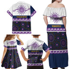 Storm NAIDOC Week Personalised Family Matching Off Shoulder Maxi Dress and Hawaiian Shirt Aboriginal Torres Strait Islanders Vibe